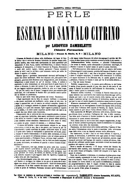 Gazzetta degli ospitali officiale per la pubblicazione degli atti del Consiglio degli Istituti ospitalieri di Milano