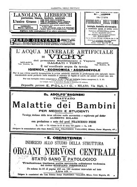 Gazzetta degli ospitali officiale per la pubblicazione degli atti del Consiglio degli Istituti ospitalieri di Milano