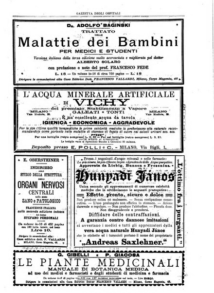 Gazzetta degli ospitali officiale per la pubblicazione degli atti del Consiglio degli Istituti ospitalieri di Milano