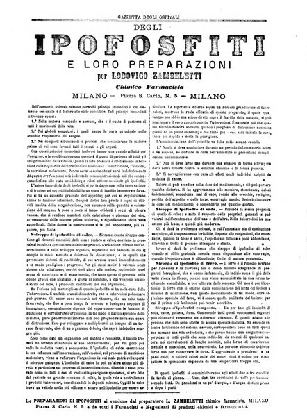 Gazzetta degli ospitali officiale per la pubblicazione degli atti del Consiglio degli Istituti ospitalieri di Milano