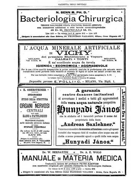 Gazzetta degli ospitali officiale per la pubblicazione degli atti del Consiglio degli Istituti ospitalieri di Milano