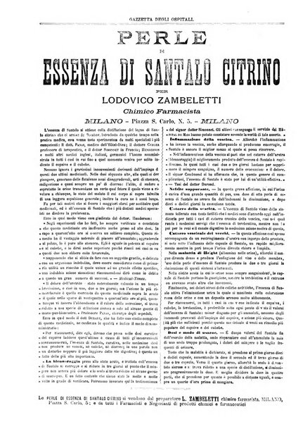 Gazzetta degli ospitali officiale per la pubblicazione degli atti del Consiglio degli Istituti ospitalieri di Milano