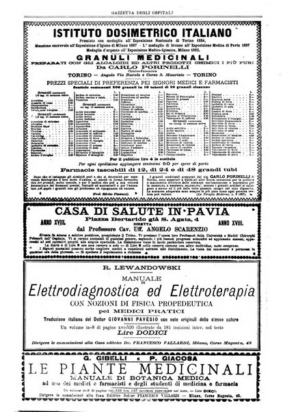 Gazzetta degli ospitali officiale per la pubblicazione degli atti del Consiglio degli Istituti ospitalieri di Milano