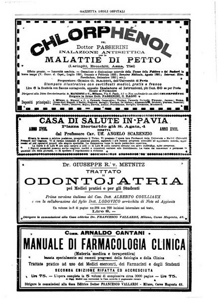 Gazzetta degli ospitali officiale per la pubblicazione degli atti del Consiglio degli Istituti ospitalieri di Milano