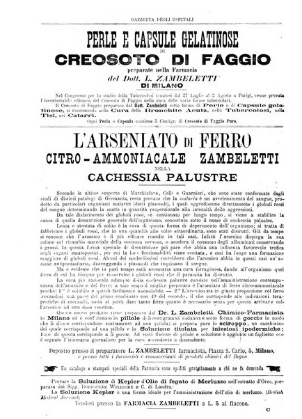 Gazzetta degli ospitali officiale per la pubblicazione degli atti del Consiglio degli Istituti ospitalieri di Milano