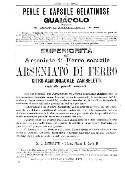 Gazzetta degli ospitali officiale per la pubblicazione degli atti del Consiglio degli Istituti ospitalieri di Milano