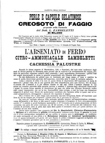 Gazzetta degli ospitali officiale per la pubblicazione degli atti del Consiglio degli Istituti ospitalieri di Milano