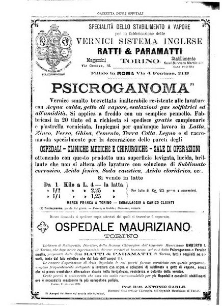 Gazzetta degli ospitali officiale per la pubblicazione degli atti del Consiglio degli Istituti ospitalieri di Milano