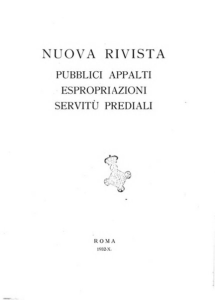 Nuova rivista dei pubblici appalti delle espropriazioni e delle servitù prediali