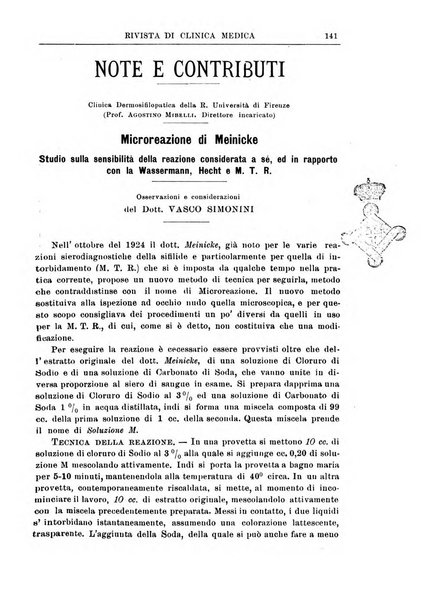 Rivista di clinica medica