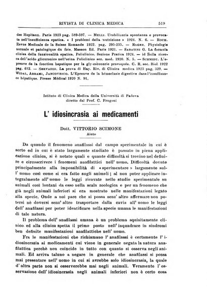 Rivista di clinica medica