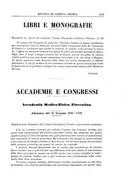 Rivista di clinica medica