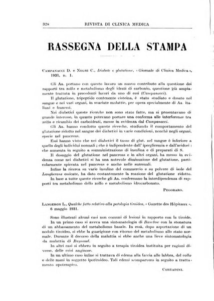 Rivista di clinica medica