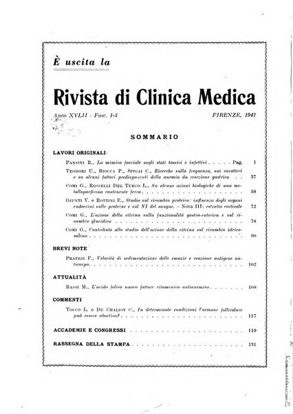 Rivista di clinica medica