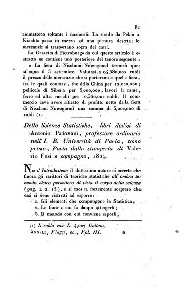 Annali universali di statistica, economia pubblica, storia e viaggi