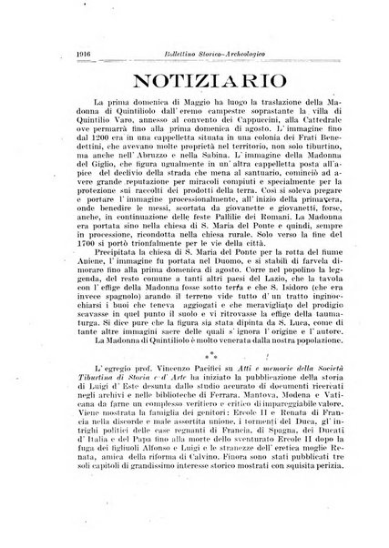 Bollettino di studi storici ed archeologici di Tivoli e regione