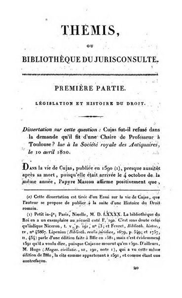 Thèmis ou bibliothèque du jureconsulte