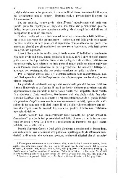 Il codice penale illustrato articolo per articolo ... primo supplemento alla Rivista Penale