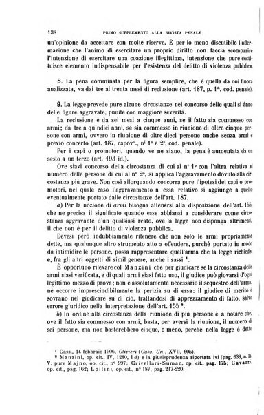 Il codice penale illustrato articolo per articolo ... primo supplemento alla Rivista Penale