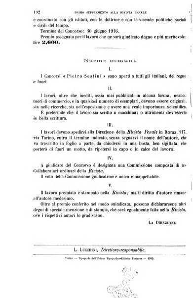 Il codice penale illustrato articolo per articolo ... primo supplemento alla Rivista Penale