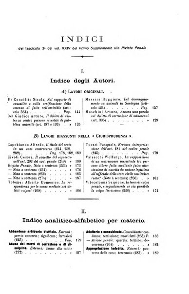 Il codice penale illustrato articolo per articolo ... primo supplemento alla Rivista Penale