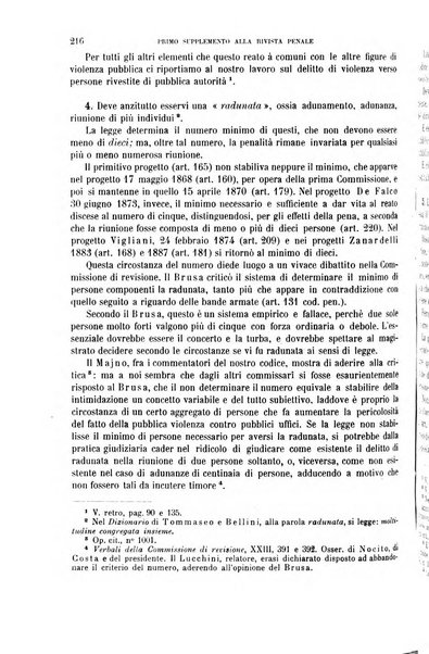 Il codice penale illustrato articolo per articolo ... primo supplemento alla Rivista Penale