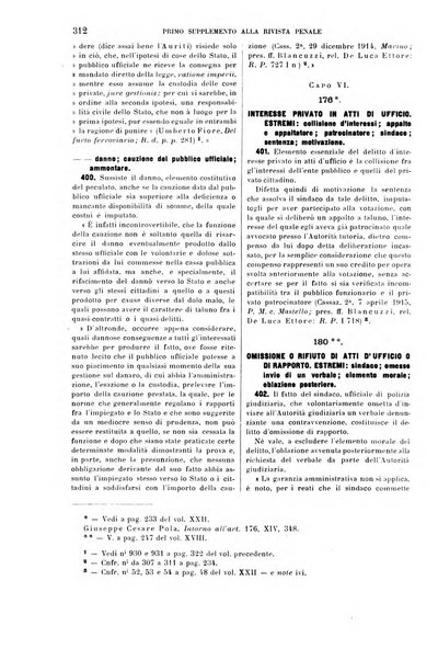 Il codice penale illustrato articolo per articolo ... primo supplemento alla Rivista Penale