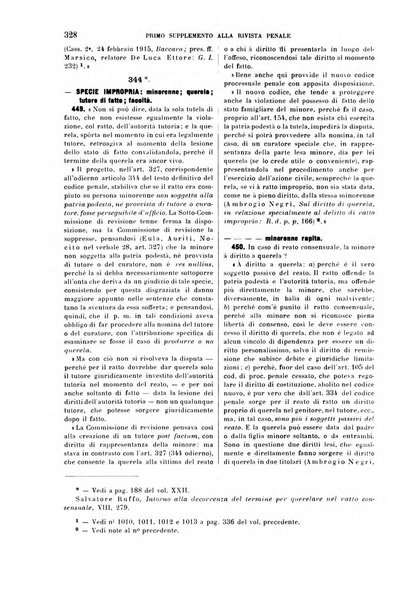 Il codice penale illustrato articolo per articolo ... primo supplemento alla Rivista Penale