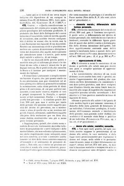 Il codice penale illustrato articolo per articolo ... primo supplemento alla Rivista Penale