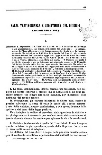 Il codice penale illustrato articolo per articolo ... primo supplemento alla Rivista Penale