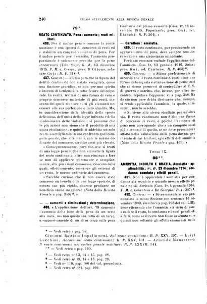 Il codice penale illustrato articolo per articolo ... primo supplemento alla Rivista Penale