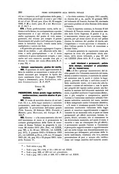 Il codice penale illustrato articolo per articolo ... primo supplemento alla Rivista Penale