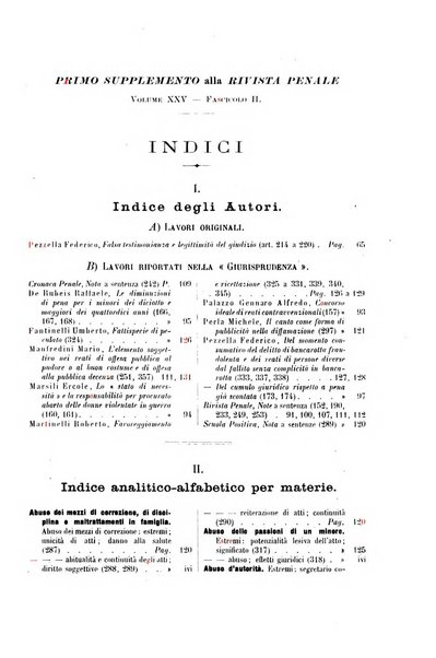 Il codice penale illustrato articolo per articolo ... primo supplemento alla Rivista Penale