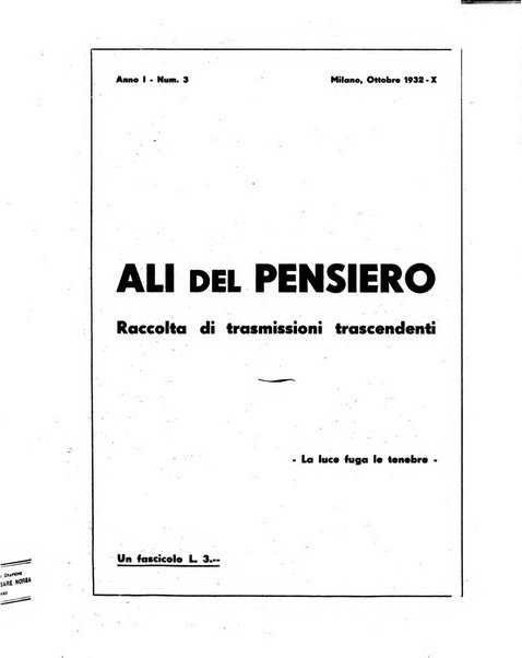 Ali del pensiero raccolta di trasmissioni trascendenti