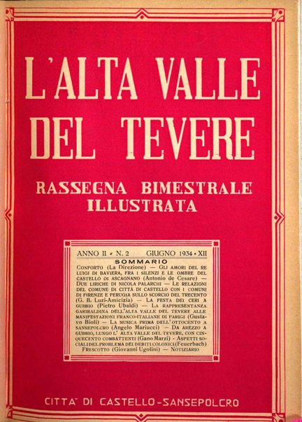 L'alta valle del Tevere rassegna bimestrale illustrata