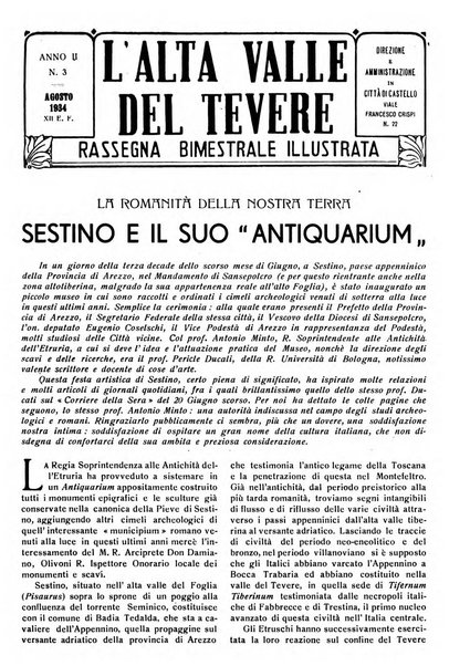 L'alta valle del Tevere rassegna bimestrale illustrata