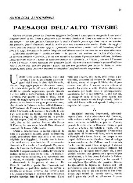 L'alta valle del Tevere rassegna bimestrale illustrata