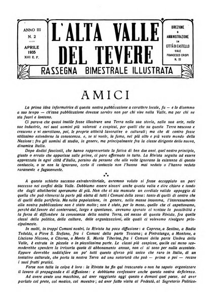 L'alta valle del Tevere rassegna bimestrale illustrata