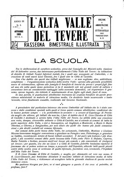 L'alta valle del Tevere rassegna bimestrale illustrata