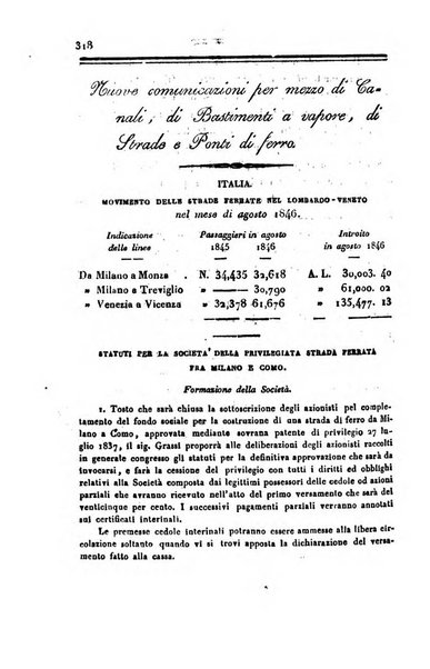 Annali universali di statistica, economia pubblica, geografia, storia, viaggi e commercio