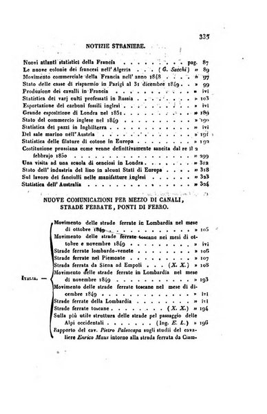 Annali universali di statistica, economia pubblica, geografia, storia, viaggi e commercio