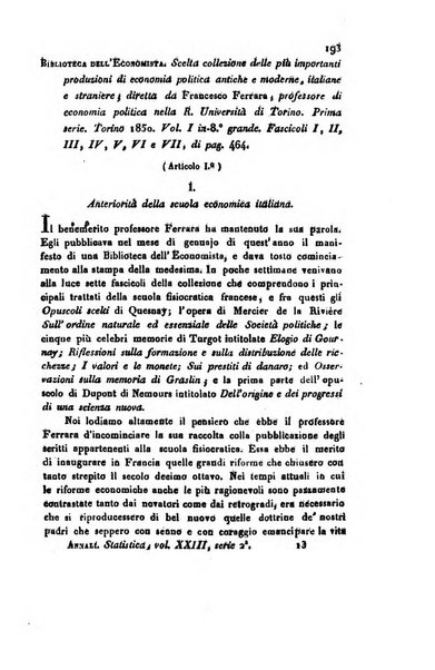 Annali universali di statistica, economia pubblica, geografia, storia, viaggi e commercio