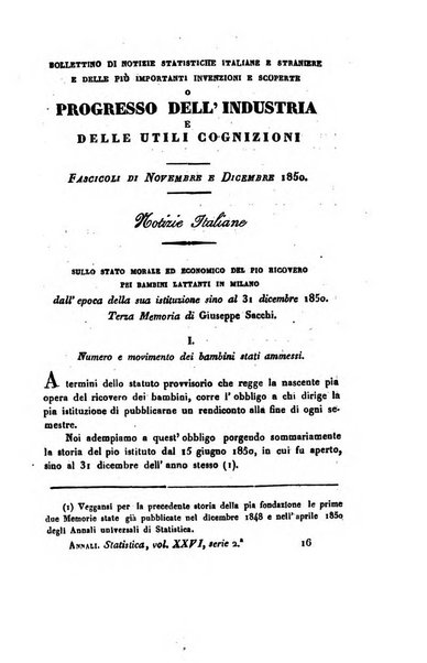 Annali universali di statistica, economia pubblica, geografia, storia, viaggi e commercio