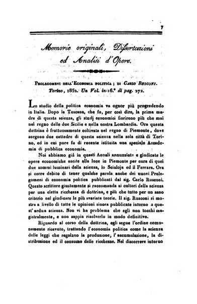 Annali universali di statistica, economia pubblica, geografia, storia, viaggi e commercio