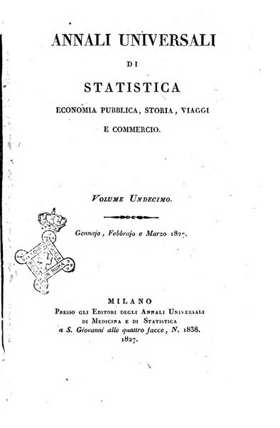 Annali universali di statistica, economia pubblica, storia, viaggi e commercio