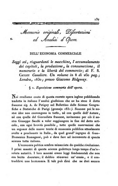 Annali universali di statistica, economia pubblica, storia, viaggi e commercio