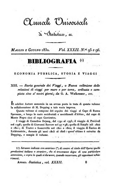 Annali universali di statistica, economia pubblica, storia, viaggi e commercio