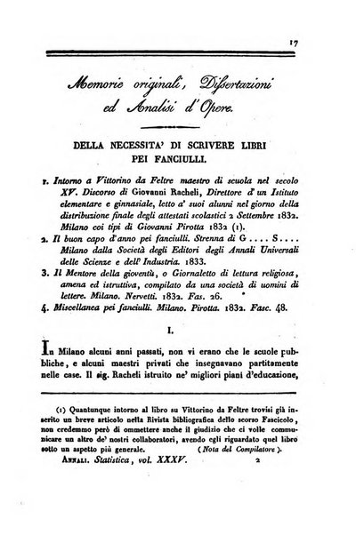 Annali universali di statistica, economia pubblica, storia, viaggi e commercio