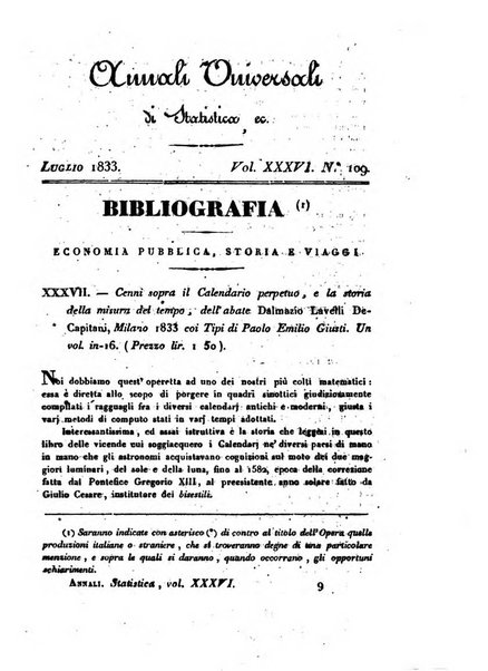 Annali universali di statistica, economia pubblica, storia, viaggi e commercio