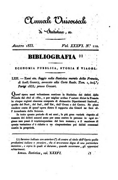 Annali universali di statistica, economia pubblica, storia, viaggi e commercio